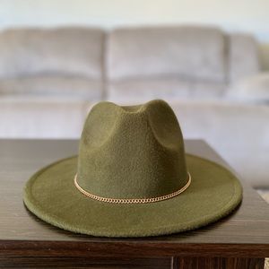 Olive Green Hat| Never worn| One size